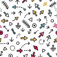a colorful pattern with arrows and arrows vector