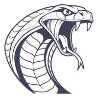 a cobra head with its mouth open vector