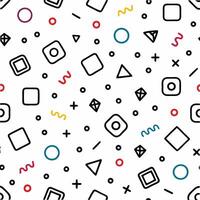 seamless pattern with geometric shapes and lines vector
