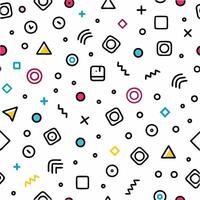 seamless pattern with geometric shapes and colors vector