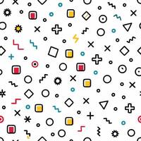 a colorful pattern with geometric shapes and arrows vector