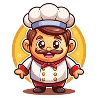 cartoon chef character illustration vector