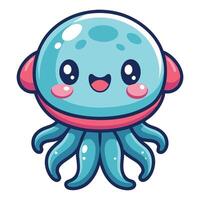 cute octopus illustration vector