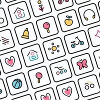a set of icons for a child's room vector