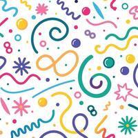 a colorful pattern with various shapes and colors vector