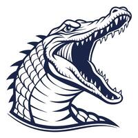 an alligator head with its mouth open vector