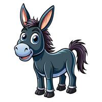 a cartoon donkey standing in front of a white background vector