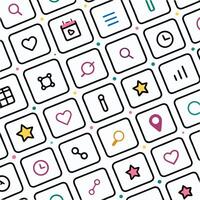 a set of icons that are arranged in a square pattern vector