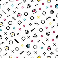seamless pattern with geometric shapes and lines vector