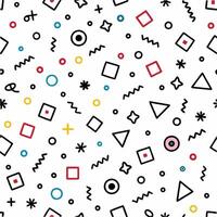 seamless pattern with geometric shapes and colors vector