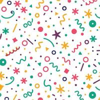a colorful pattern with shapes and stars vector