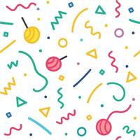 a colorful pattern with candy and confetti vector