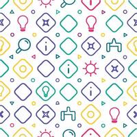 colorful icons and symbols on a white background vector