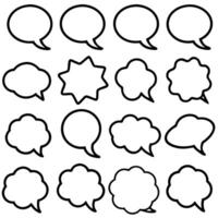 a set of speech bubbles with different shapes vector