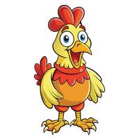 cartoon chicken art vector