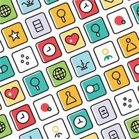 a seamless pattern with icons and icons vector
