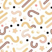 a pattern with various shapes and colors vector