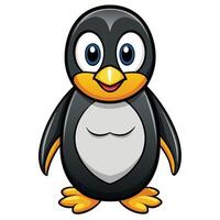 a cartoon penguin standing on a white background vector