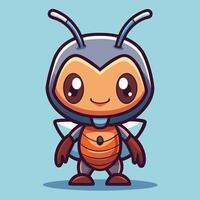 cartoon insect character with a big head and a big nose vector