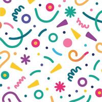 a colorful pattern with shapes and lines vector