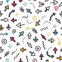 seamless pattern with colorful arrows and arrows vector