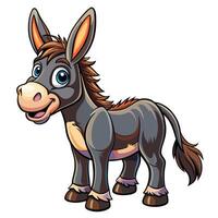 cartoon donkey isolated on white background vector