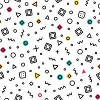 seamless pattern with geometric shapes and colors vector