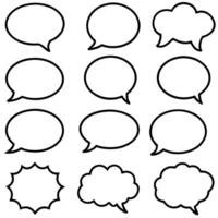 speech bubbles set of different shapes and sizes vector