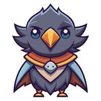 a cartoon bird with a big beak and a yellow beak vector