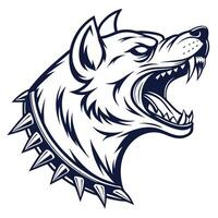 the head of a wolf with spikes on it vector