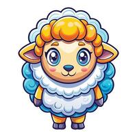 cartoon sheep character illustration vector