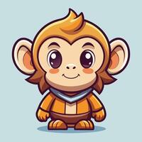 cartoon monkey character illustration vector