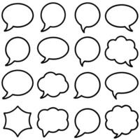 a set of speech bubbles with different shapes vector