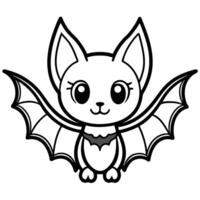 a cartoon bat with eyes and wings vector