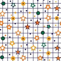 a star pattern with squares and circles vector
