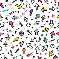 seamless pattern with colorful arrows and arrows vector