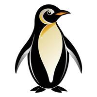 a penguin is standing on a white background vector