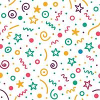 seamless pattern with colorful stars and stars on a white background vector