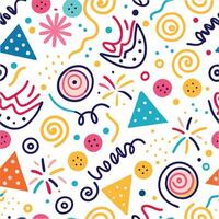 seamless pattern with colorful shapes and shapes vector