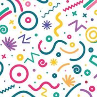 seamless pattern with colorful geometric shapes and shapes vector