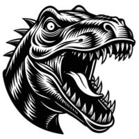 a t - rex head with its mouth open vector