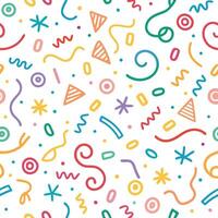 a colorful pattern with various shapes and lines vector