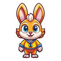 a cartoon rabbit in a suit and tie vector