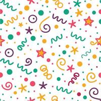 seamless pattern with colorful stars and stars on white background vector