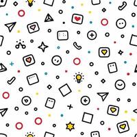 a seamless pattern with various icons and symbols vector