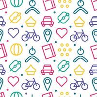 travel and tourism seamless pattern illustration vector