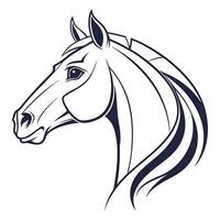 illustration of horse head vector