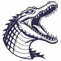 an alligator head with its mouth open vector
