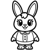 easter bunny coloring pages vector
