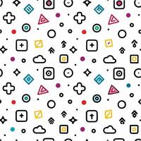 a seamless pattern with colorful icons and symbols vector